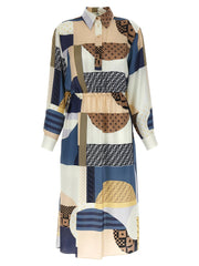 Fendi Multicolor Silk Midi Dress - IT38