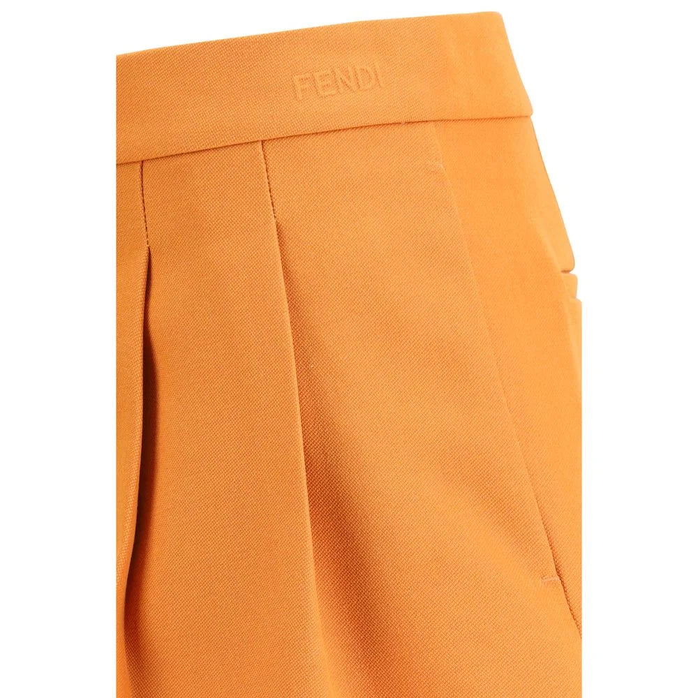 Fendi Orange Fleece Wool Bermuda Shorts - IT40 | M