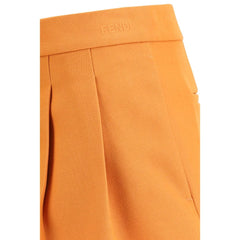 Fendi Orange Fleece Wool Bermuda Shorts - IT40 | M