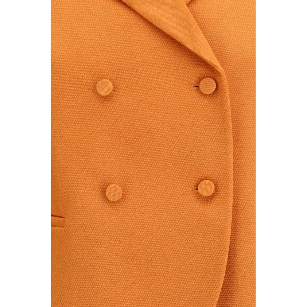Fendi Orange Fleece Wool Coat - IT40 | M