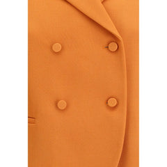 Fendi Orange Fleece Wool Coat - IT40 | M