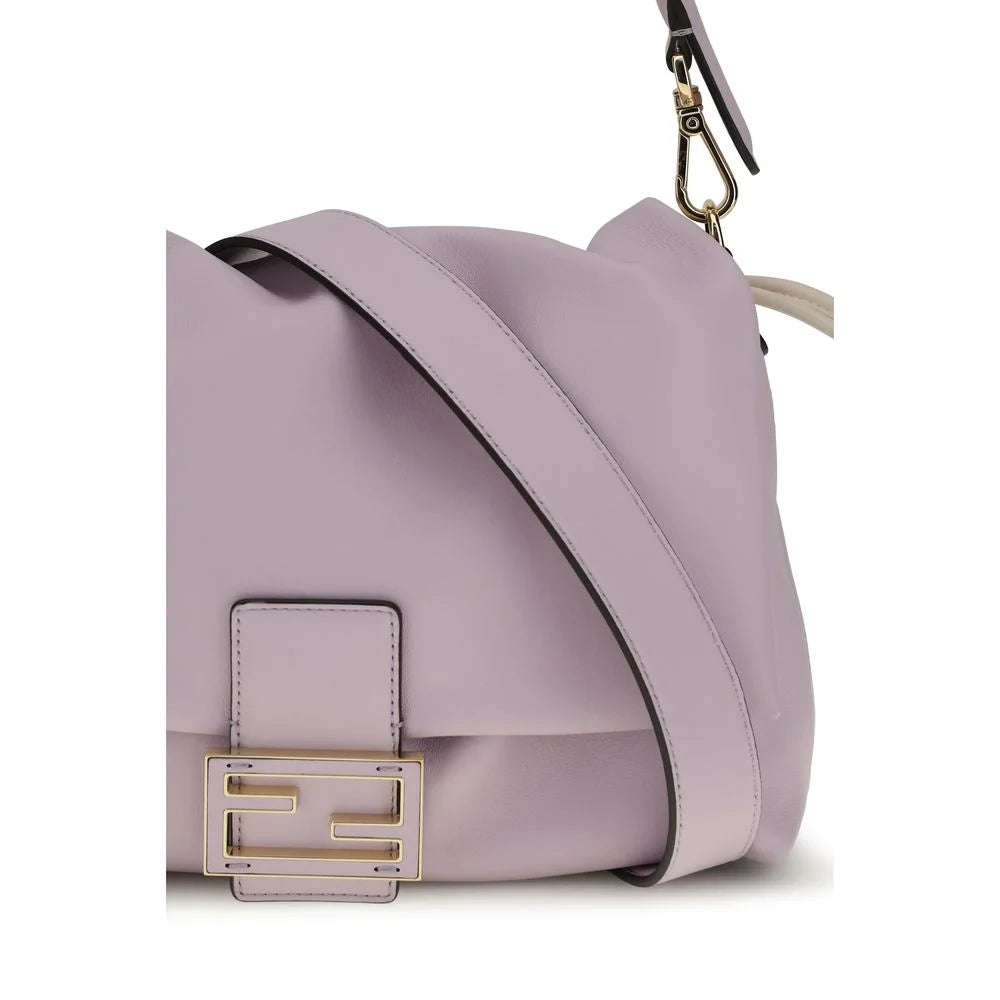 Fendi Purple Calf Leather Bos Taurus Shoulder Bag