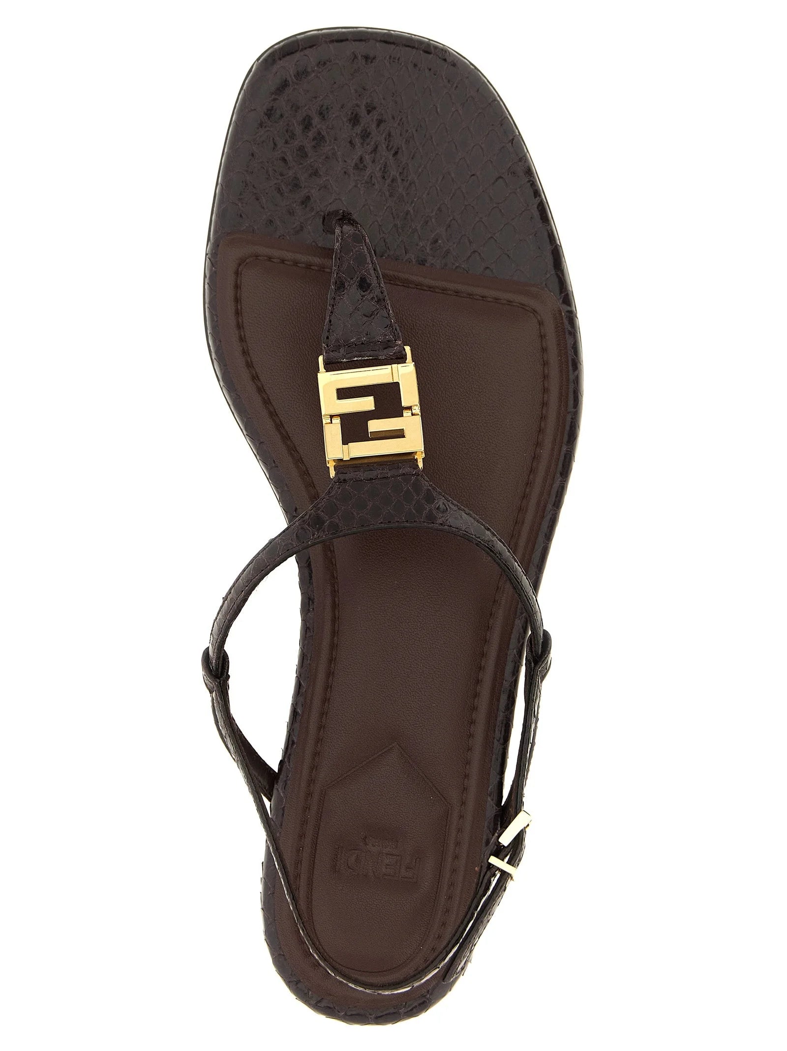 Fendi Purple Elastane Flat Sandals - EU38/US8