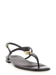 Fendi Purple Elastane Flat Sandals - EU38/US8