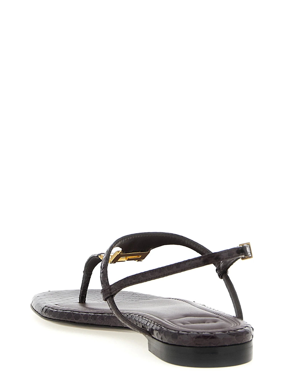 Fendi Purple Elastane Flat Sandals - EU38/US8