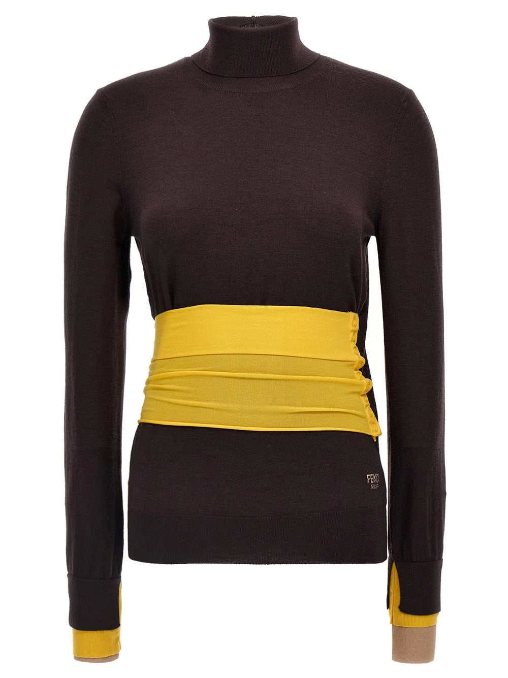 Fendi Purple Virgin Wool Cardigan