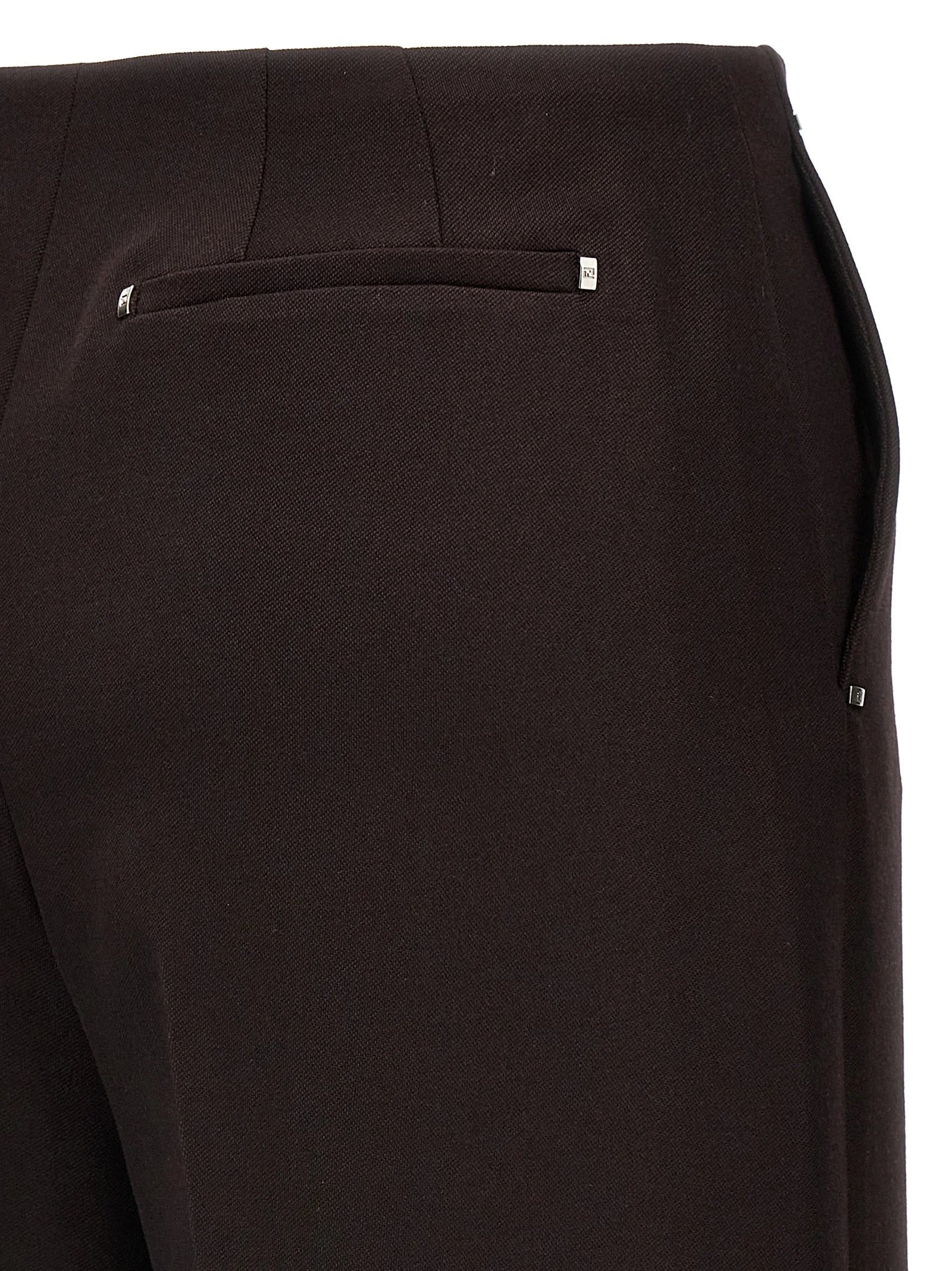 Fendi Purple Virgin Wool Dress Pants