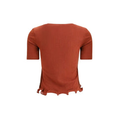 Fendi Short-sleeved Virgin Wool Top - Sweaters