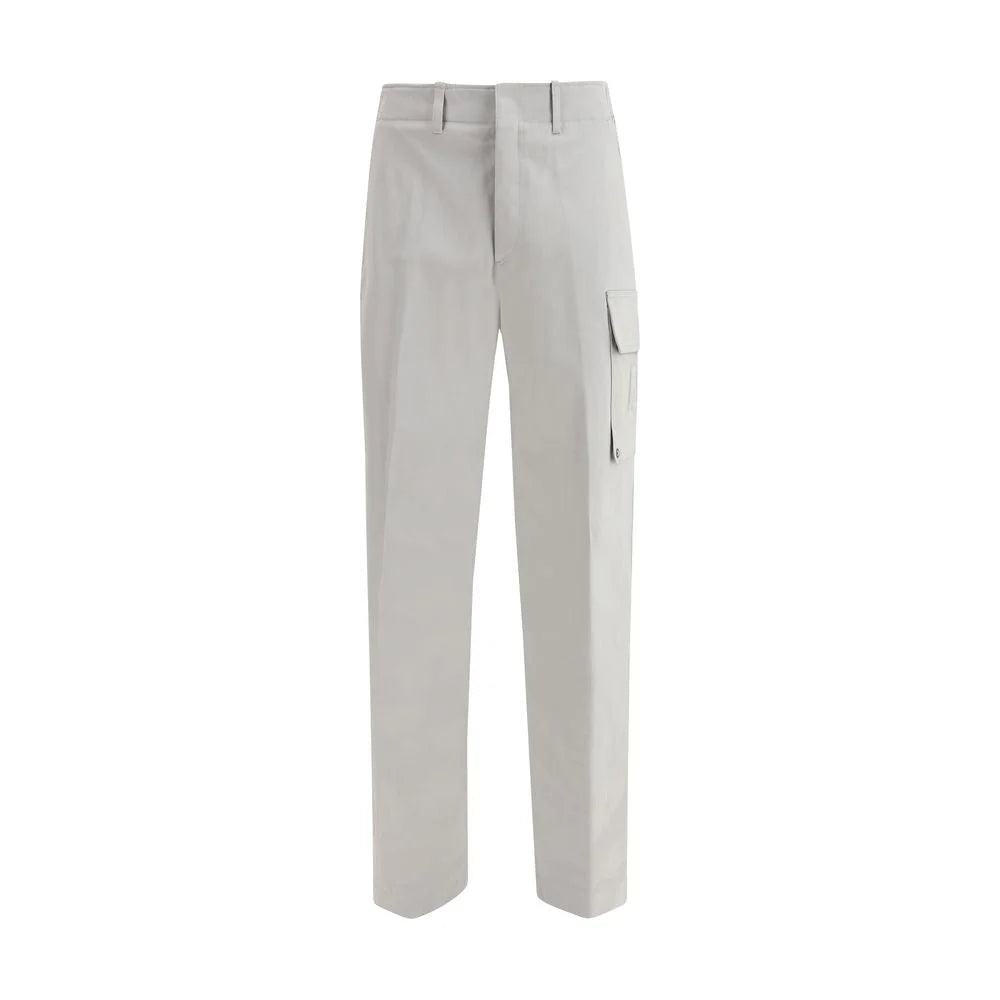 Fendi Silver Cotton Cargo Pants