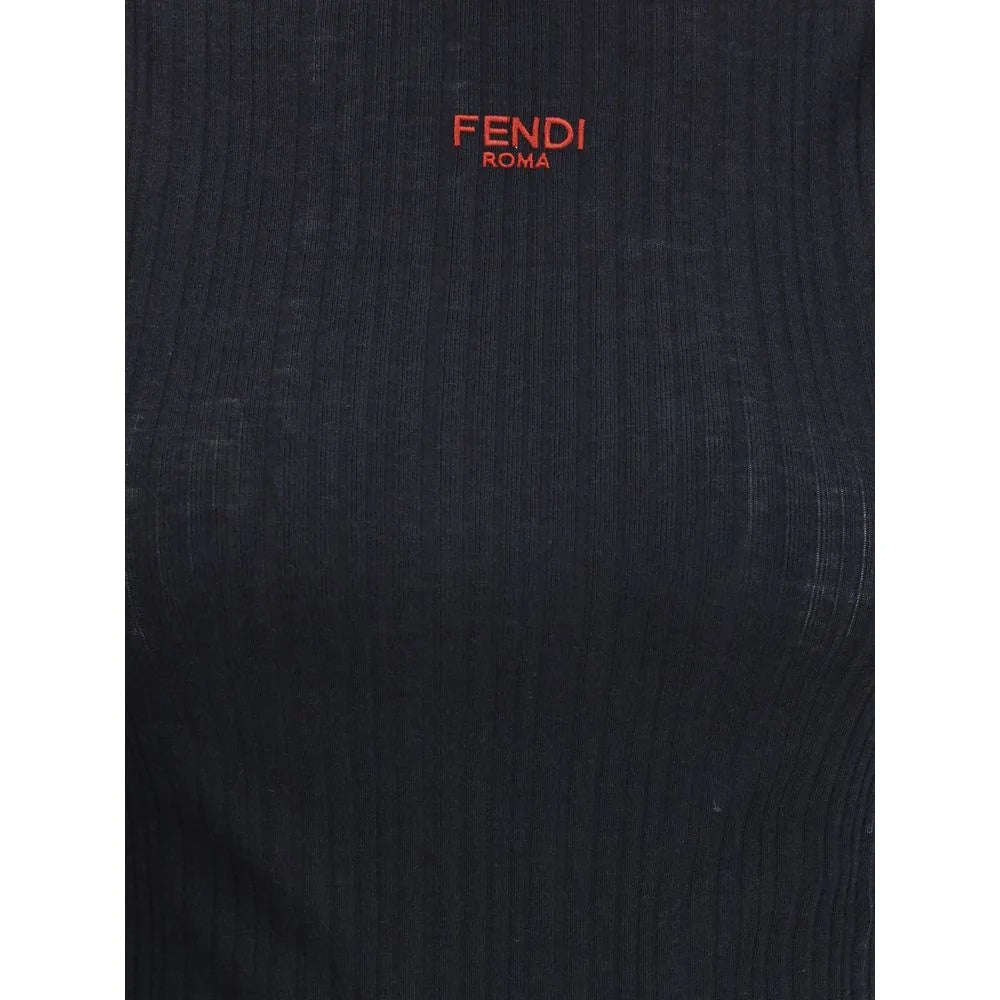 Fendi Sleeveless Virgin Wool Top - Sweaters