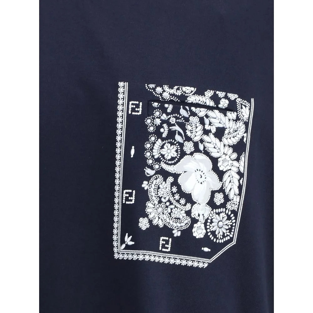 Fendi T-Shirt with bandana print pocket - S - T-Shirts