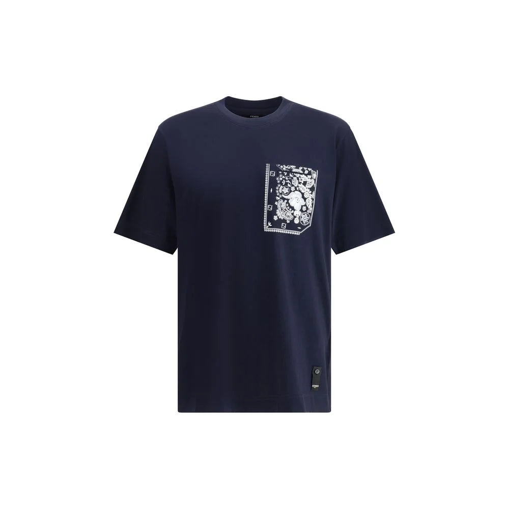 Fendi T-Shirt with bandana print pocket - S - T-Shirts