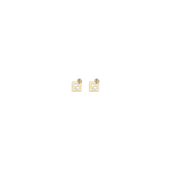 Fendi White Brass Earrings - One Size
