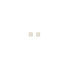 Fendi White Brass Earrings - One Size