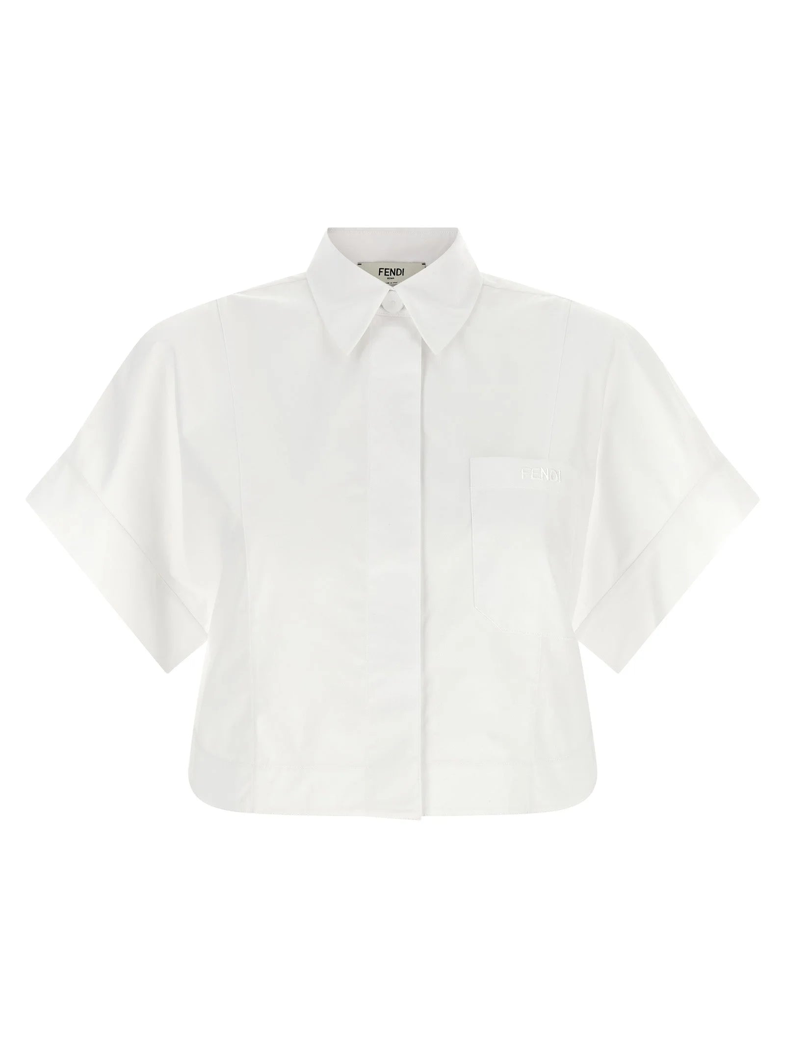 Fendi White Cotton Blouse