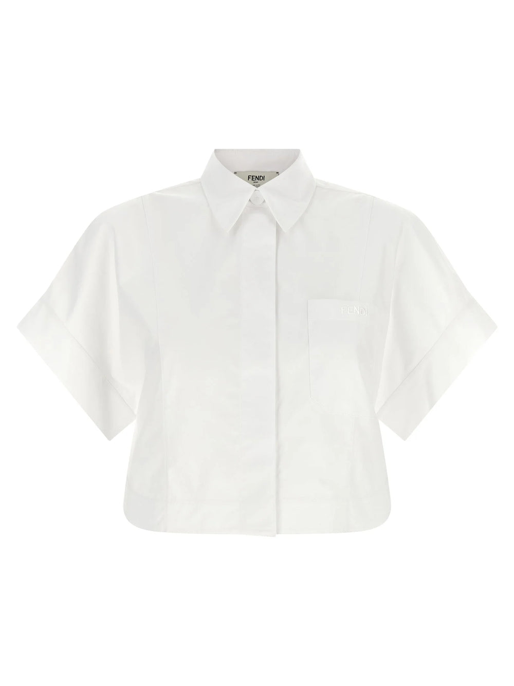 Fendi White Cotton Blouse