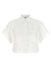 Fendi White Cotton Blouse