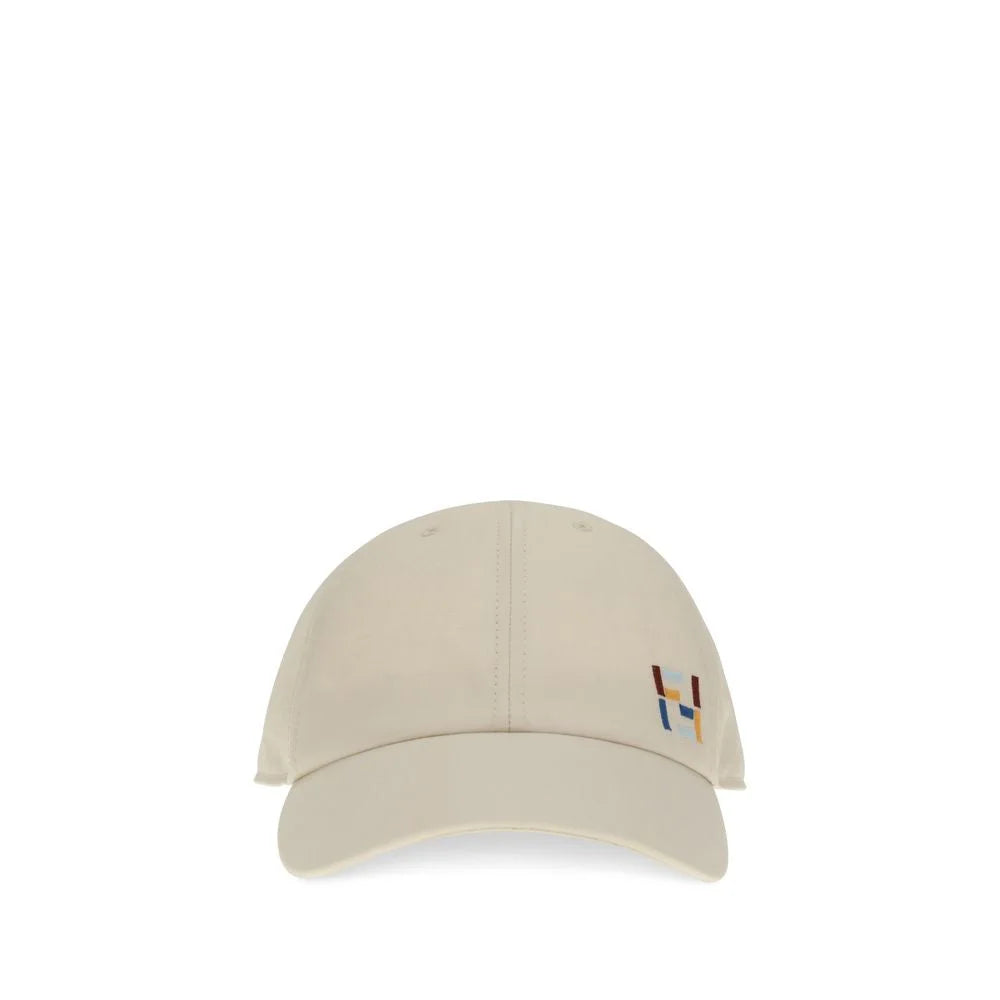 Fendi White Cotton Cap (Baseball Hat)