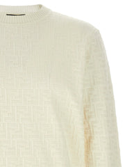 Fendi White Cotton Cardigan