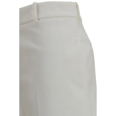Fendi Valkoiset Puuvillahousut