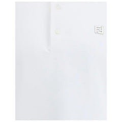 Fendi White Cotton Polo Shirt