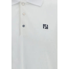 Polo Fendi alb din bumbac