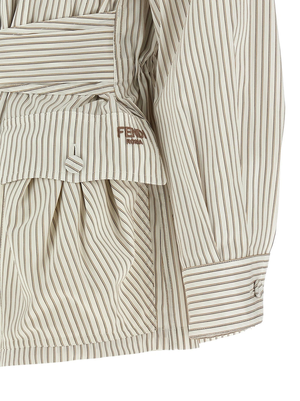 Fendi White Cotton Shell Jacket - IT42