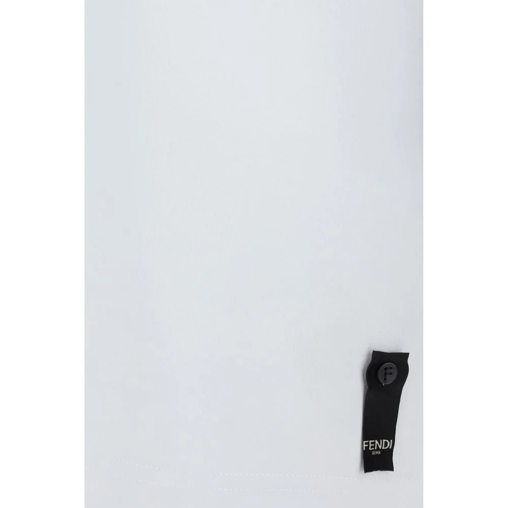 Fendi White Cotton T-Shirt