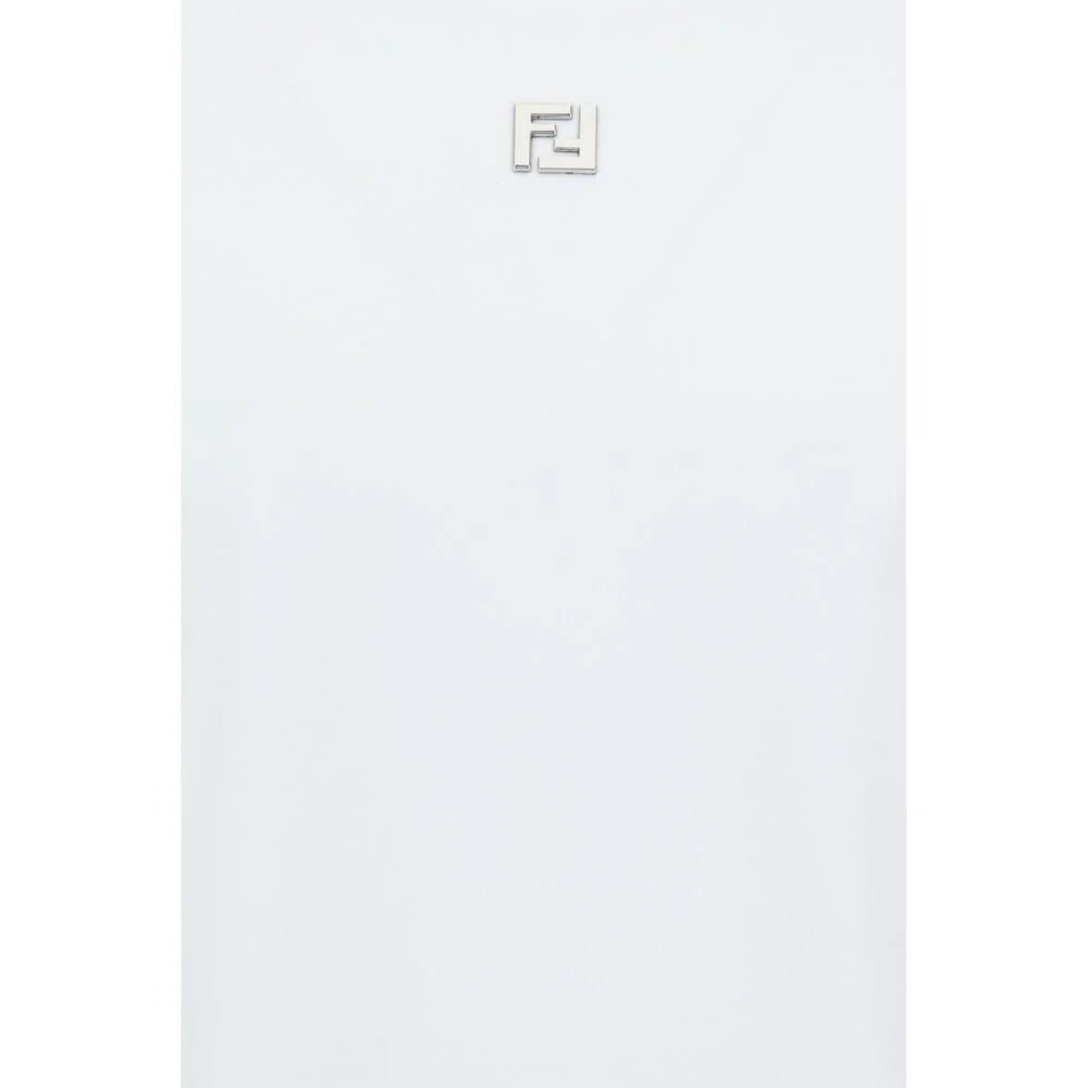 Fendi White Cotton T-Shirt