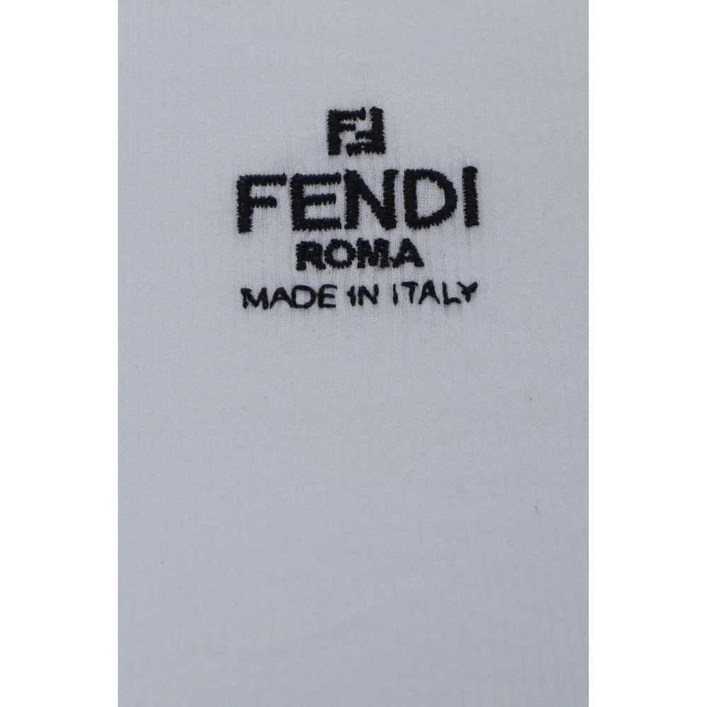 Fendi White Cotton T-Shirt