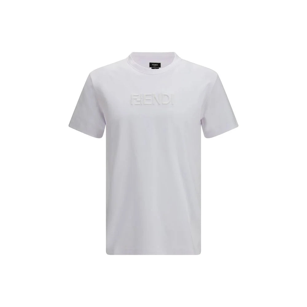 Fendi White Cotton T-Shirt - S