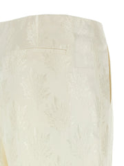 Fendi White Silk Casual Pants