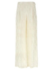 Fendi White Silk Casual Pants