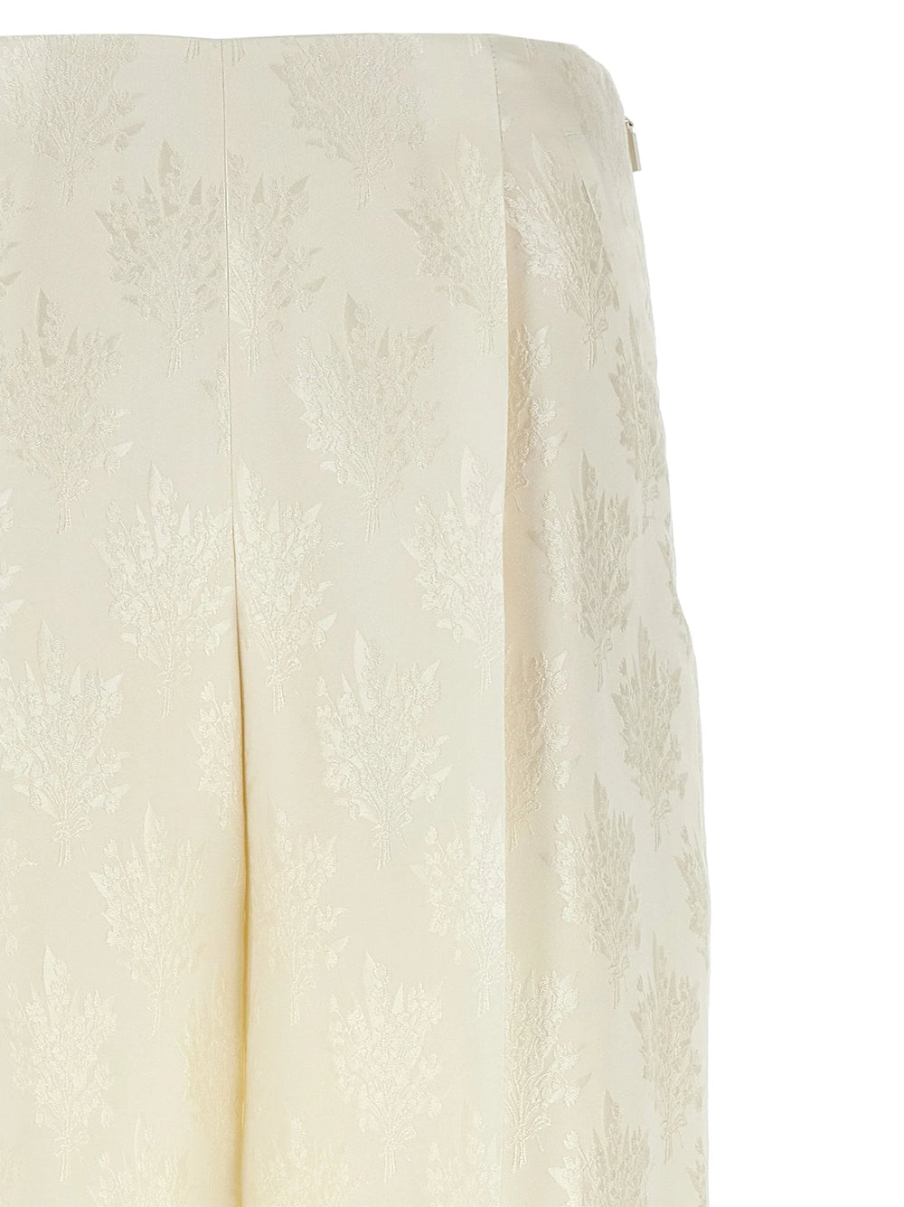 Fendi White Silk Casual Pants