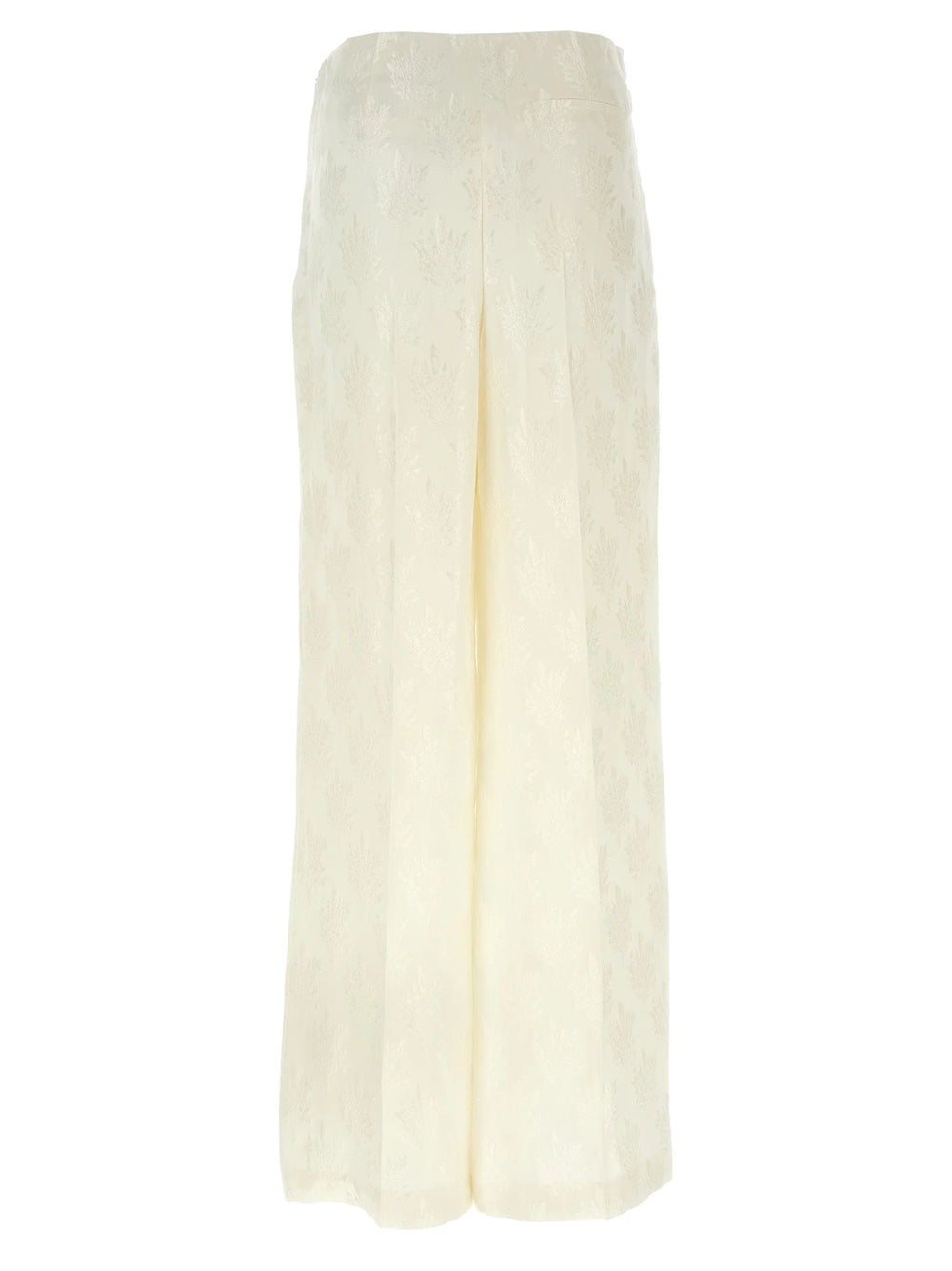 Fendi White Silk Casual Pants