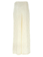 Fendi White Silk Casual Pants