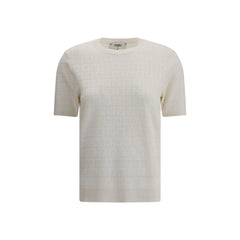 Fendi White Viscose T-Shirt - IT44 | L