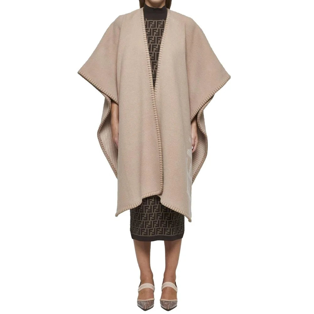Fendi Wool And Cashmere Poncho - One Size - Ponchos