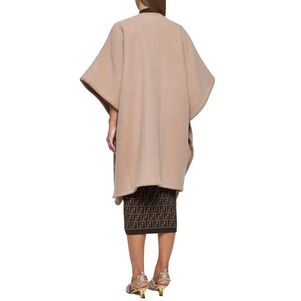 Fendi Wool And Cashmere Poncho - One Size - Ponchos