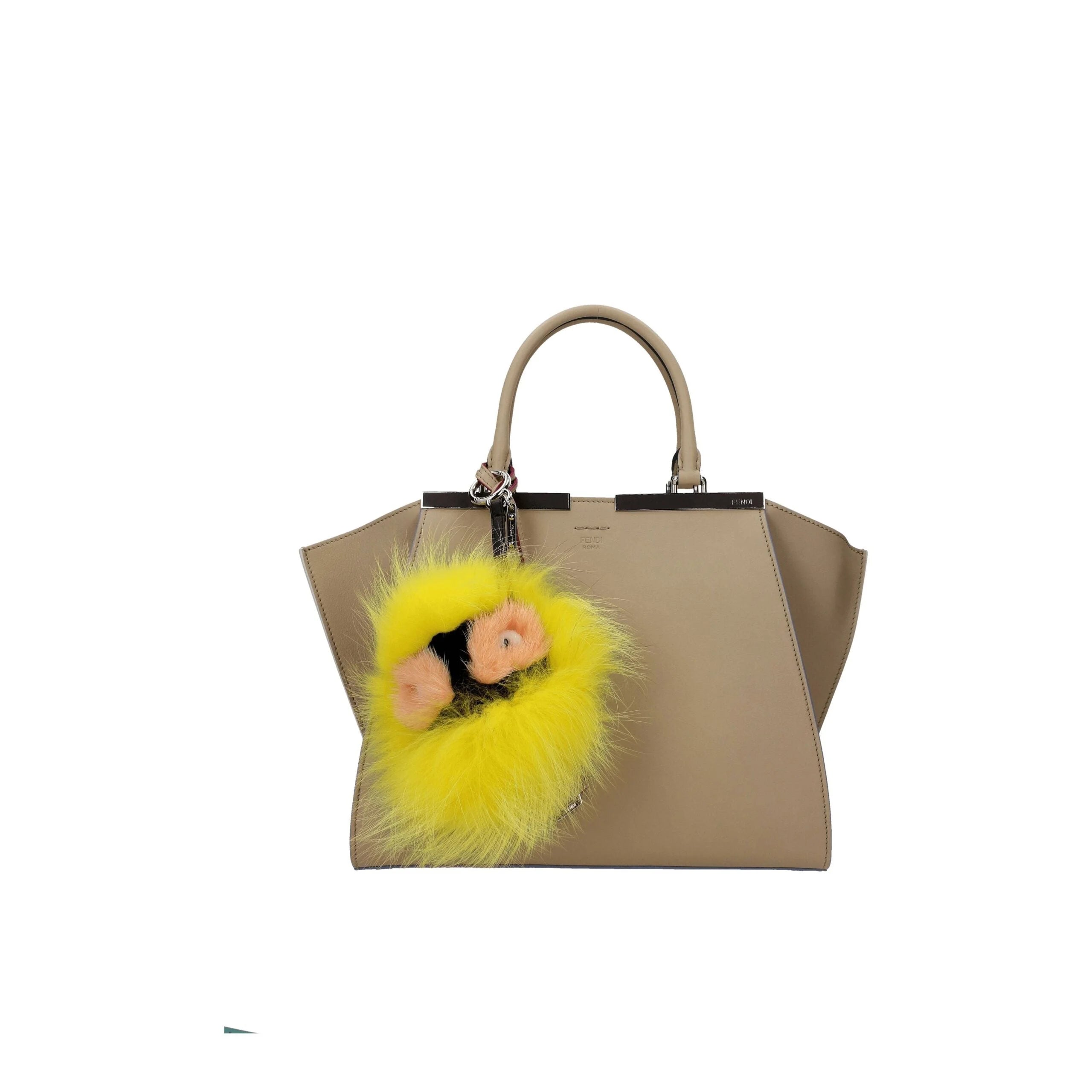 Fendi Yellow Fur Keychains - Keychains
