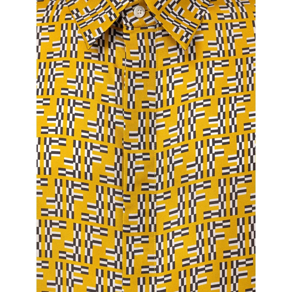 Fendi Yellow Silk Shortsleeve - IT41 | L - Shirts