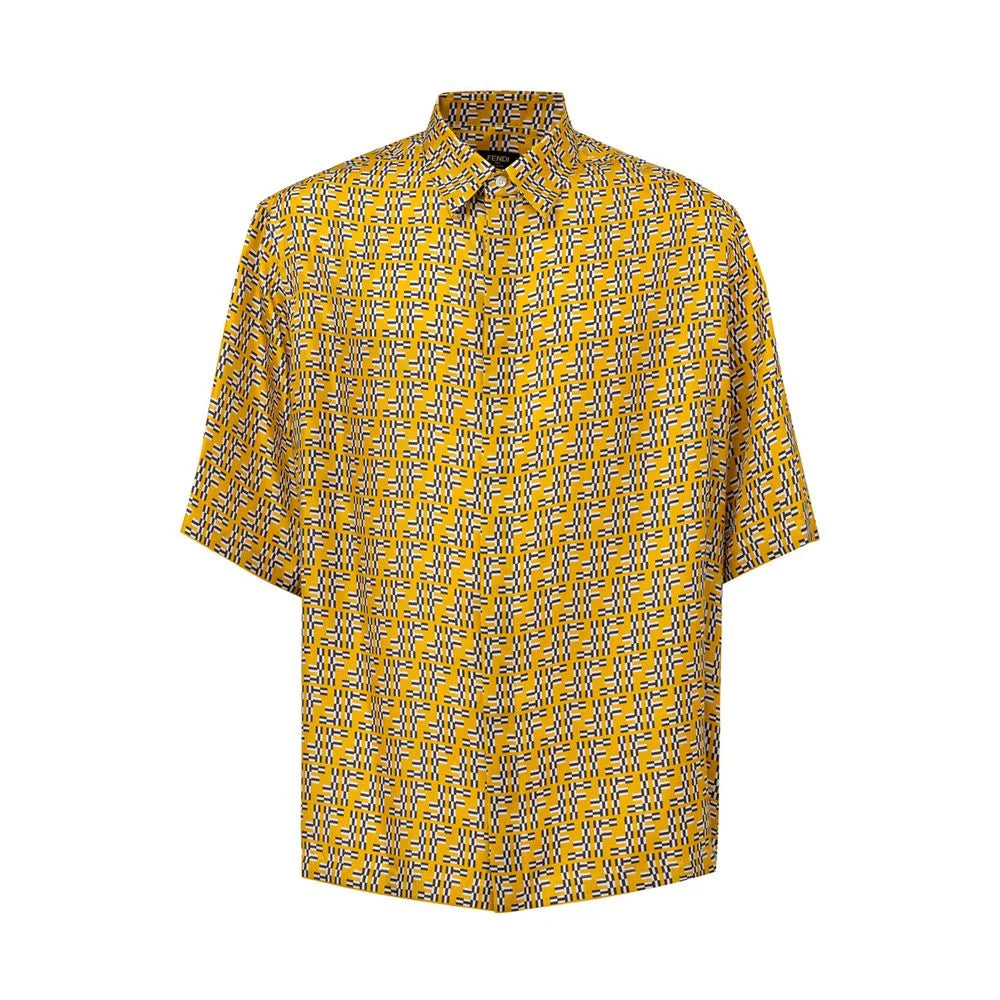 Fendi Yellow Silk Shortsleeve - IT41 | L - Shirts