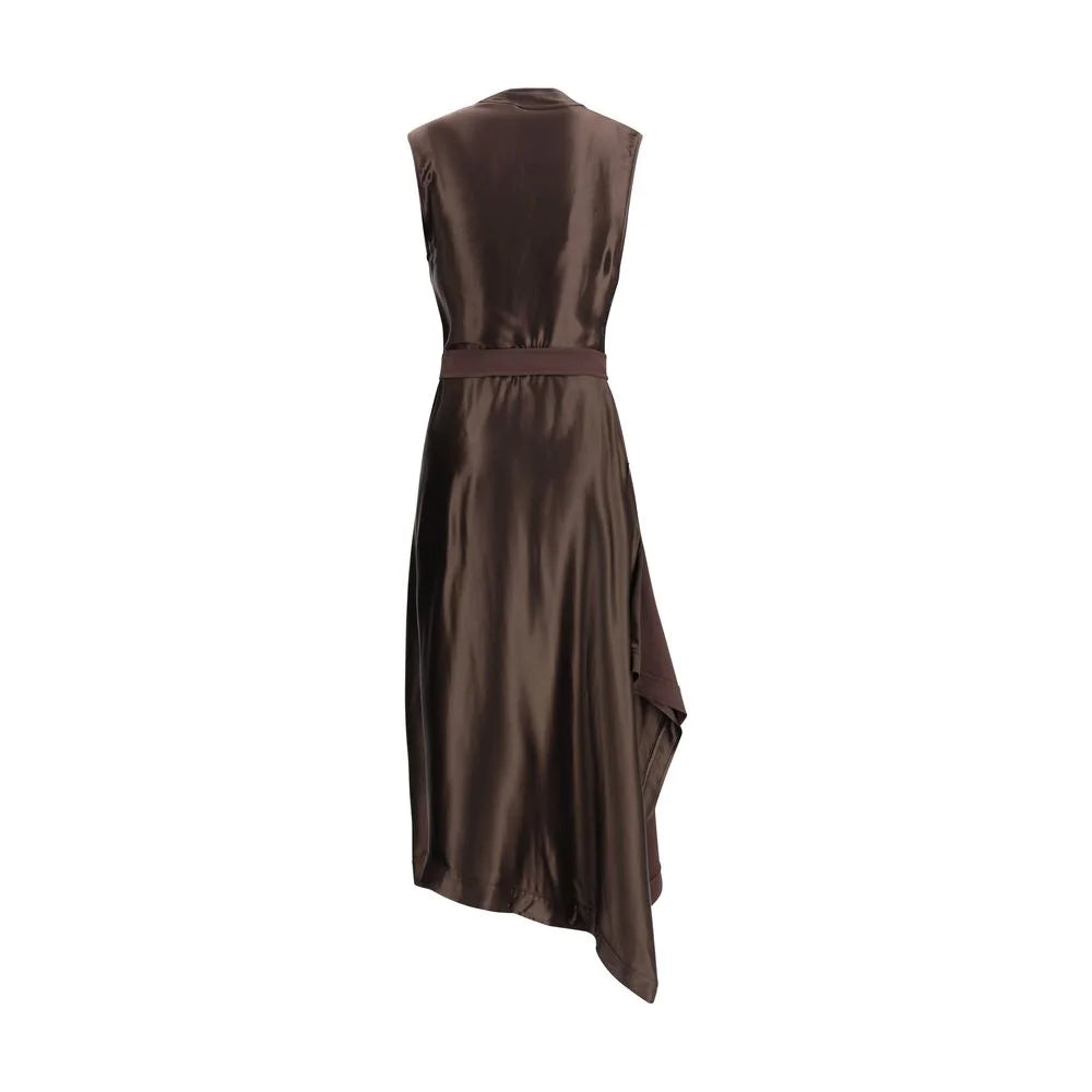 Ferragamo Asymmetric Dress crafted from stretch viscose cady - IT40 | M