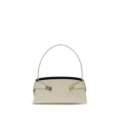 Ferragamo Beige Calf Leather Bos Taurus Shoulder Bag
