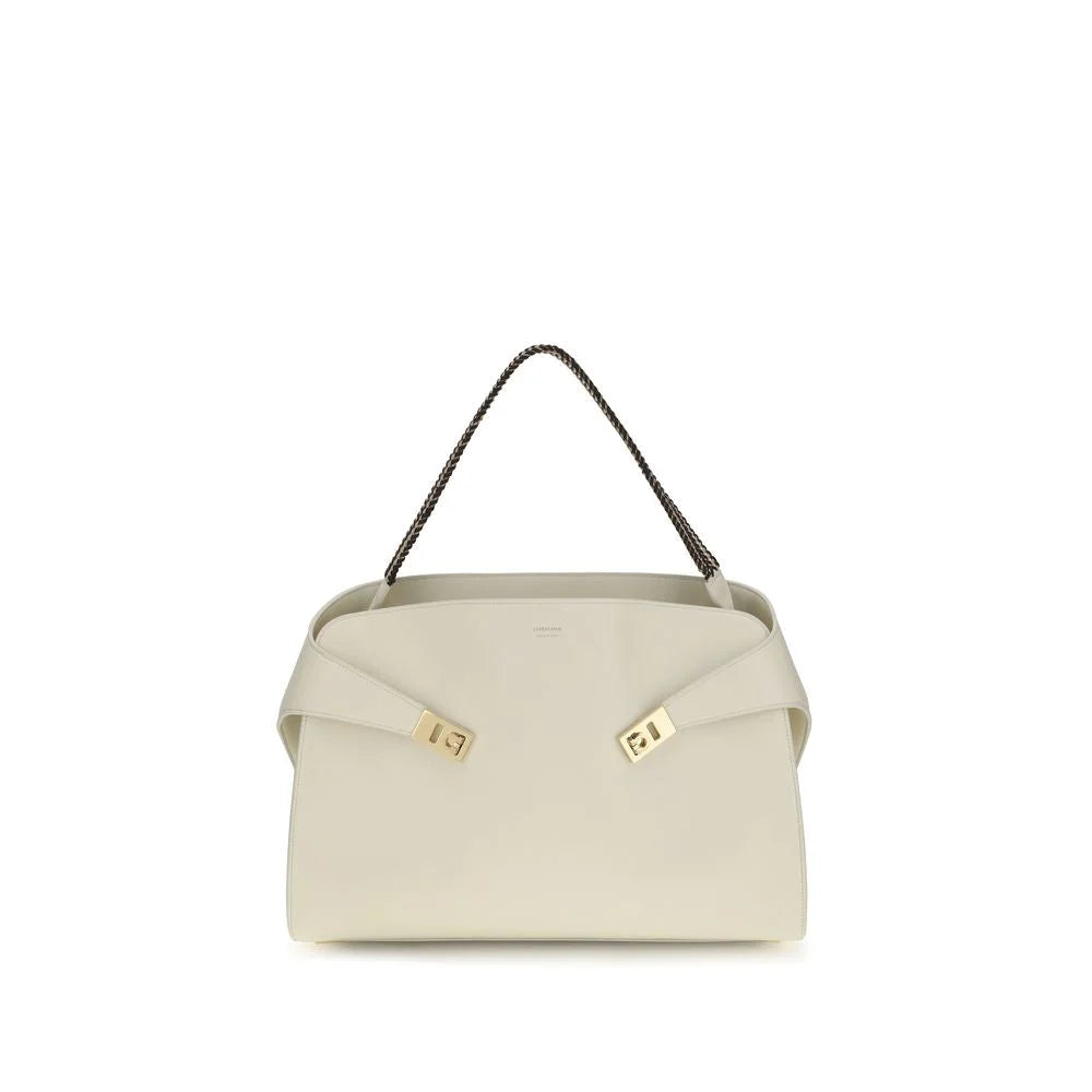 Bolsa de ombro Ferragamo Bege em couro de bezerro Bos Taurus