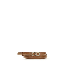 Ferragamo חגורה דקה מעור פרה בהיר Bos Taurus