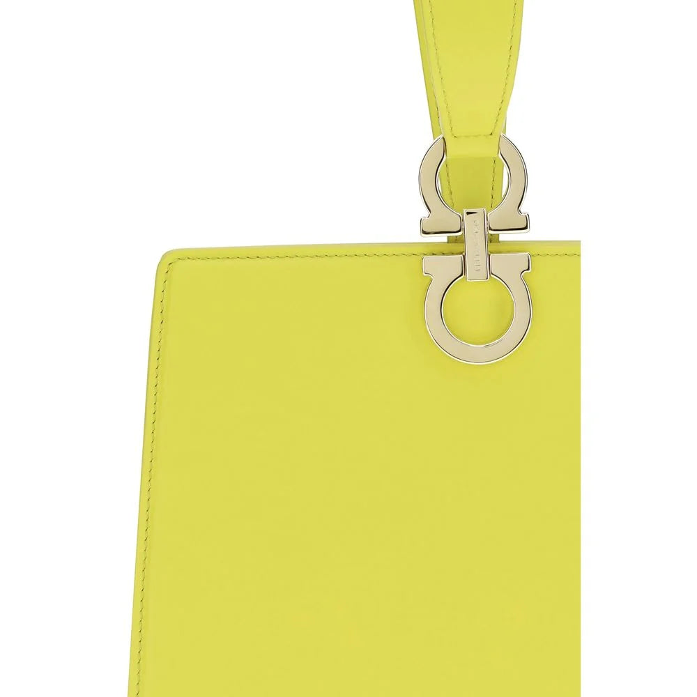 Ferragamo Bicolor Calf Leather Bos Taurus Clutch Bag