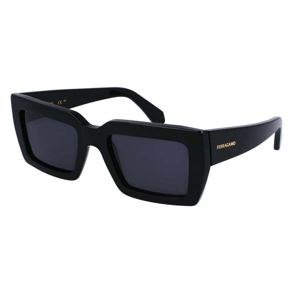 Ferragamo Black Acetate Sunglasses