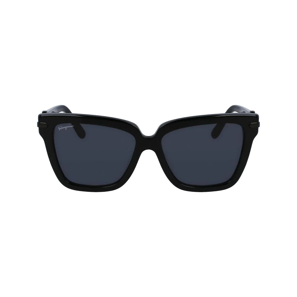 Ferragamo Black Acetate Sunglasses