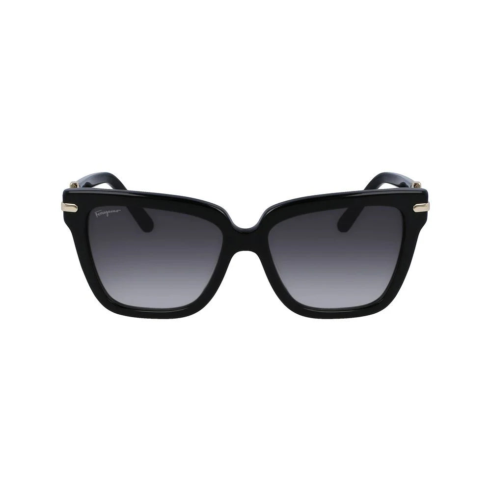 Ferragamo Black Acetate Sunglasses